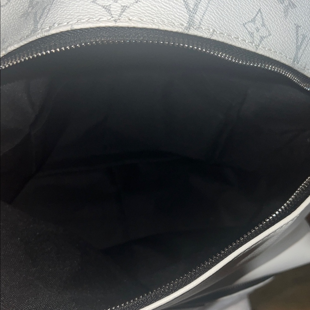 White and Light Gray Monogram Backpack - image 8